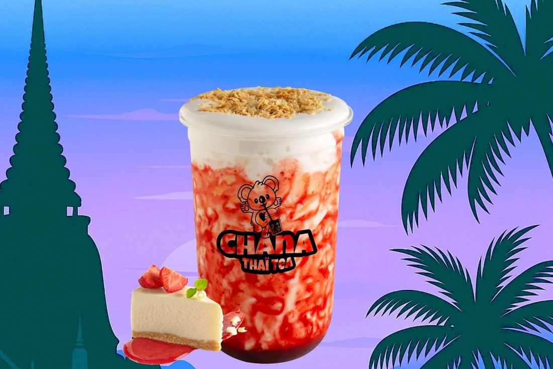 Bubble Tea Cheese Cake ( Fraise Creamcheese)