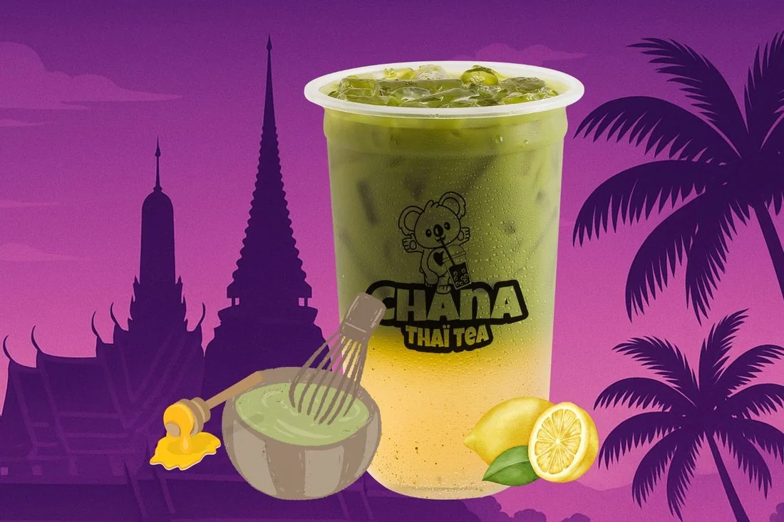 Bubble Tea Matcha miel citron