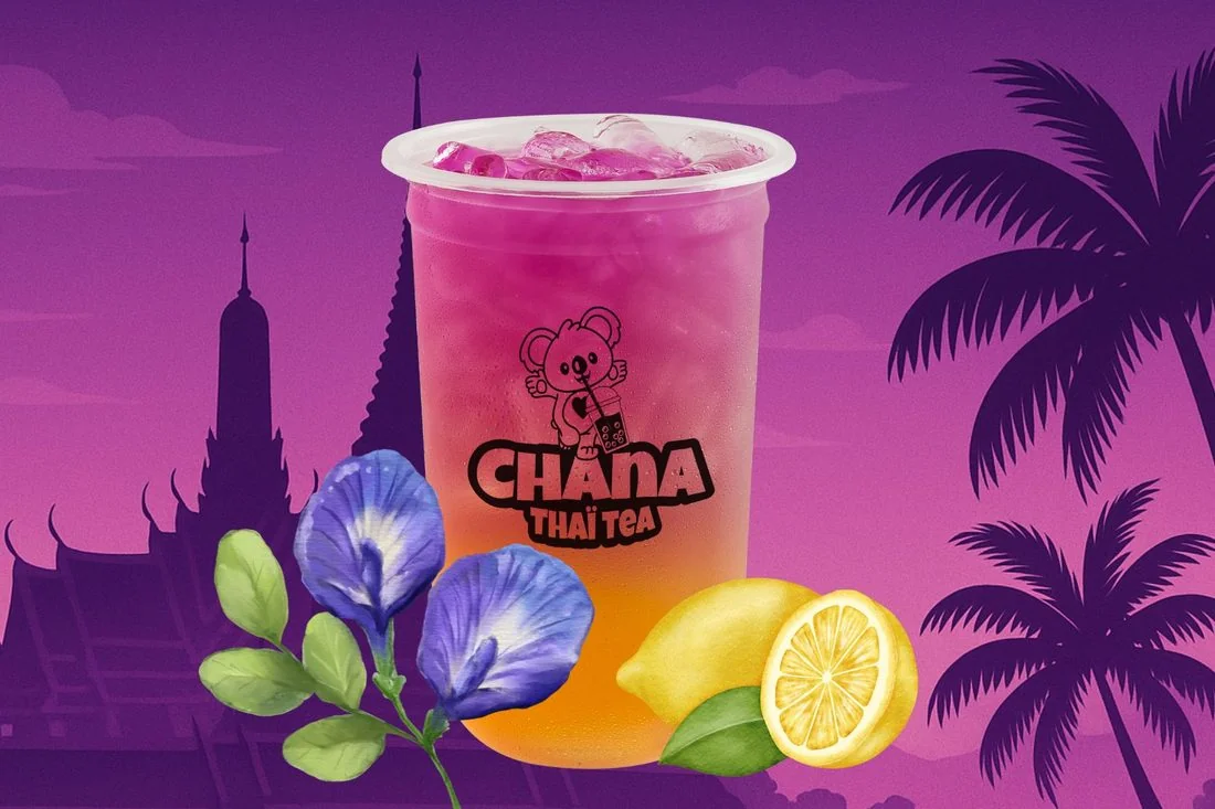 Bubble Tea pois bleu citron