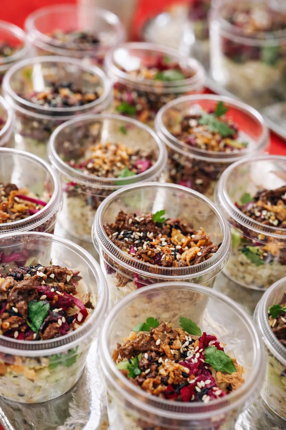 Verrines gourmandes en pots individuels